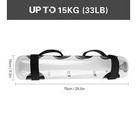 ERYUE Water Bag Entrenamiento Físico Sagrado Músculo Construcción Core Temas Bolsas para Entrenamiento Ejercicio Máx. Rodamiento 25 Kg Aplicable para Hombres y Mujeres PVC Transparente 20 * 75 Cm /