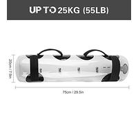 ERYUE Water Bag Entrenamiento Físico Sagrado Músculo Construcción Core Temas Bolsas para Entrenamiento Ejercicio Máx. Rodamiento 25 Kg Aplicable para Hombres y Mujeres PVC Transparente 20 * 75 Cm /