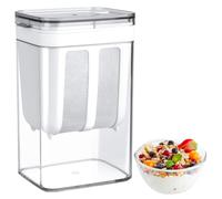 Erzekrim Colador de Yogur Separador de Suero con Tapa Colador de Yogur Griego 1100 Ml Colador Lavable Separador de Suero de Yogur con Malla Ultrafina para Hacer Yogur Griego Grueso