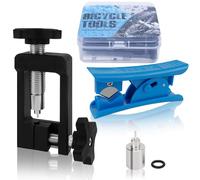 Erzekrim Herramienta de inserción de agujas para bicicleta, manguera hidráulica, herramienta de inserción con cortador de manguera hidráulico, herramienta de inserción de nailon para bicicleta de