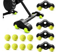 Erzekrim Rocker Plate Feet para Wahoo Kickr Core Rolltrainer, 4 unidades de adaptadores de pie para ciclismo interior con 8 pelotas de tenis, portátiles