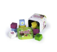 Erzi 14315 Cubo de chocolate de madera en lata, juguete de tienda para