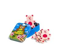 Erzi 15132 Mini Salchichas con Ositos en Caja, Alimentos de Juguete de Madera para Cocina Infantil, Accesorios para Tienda y Juego simbólico, Comida Falsa de Madera, 4 Piezas, a Partir de 3 años