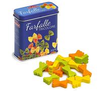 Erzi-7.1 x 3.1 x 8.1 cm Wooden Grocery Shop Pasta Farfalle in a Tin Playset Madera Lata, Multicolor, (17176)