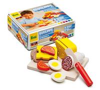 Erzi 28205 - Juego de cortadores de sándwiches (Madera, 19 x 15,2 x 6,3 cm) | Tienda de comerciantes, juegos de rol, crear mundos de juego creativos