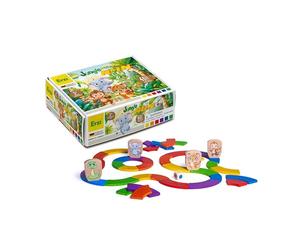Erzi 42367 Jungle Run - Juego Educativo de Madera con rutas de Colores y Dados | Juego Creativo y lógico para niños a Partir de 3 años | Fabricado en Alemania
