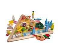 Erzi 42489 - Plato nutricional de Madera para enseñar a los niños la importancia de una alimentación Saludable