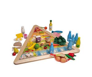 Erzi 42489 - Plato nutricional de Madera para enseñar a los niños la importancia de una alimentación Saludable