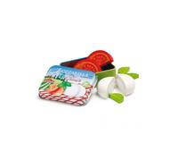 Erzi Juego de Imaginación de Madera Tienda de Abarrotes Mercancía Mozzarella y Tomates en una Caja Metálica - 17045