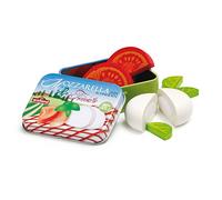 Erzi Juego de imaginación Grocery Madera Shop Mercancías Mozzarella y Tomate en una Lata