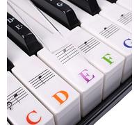 ERZU 49/54/61/88 Color Transparente Piano Teclado Pegatinas Teclado Electrónico Tecla Piano Stave Nota Pegatina Símbolo Para Teclas Blancas