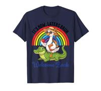 Es Ahora más Tarde Bruh Bienvenido de Nuevo Goose Alligator School Fun Camiseta