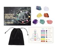 es ásperos, piedras chakras | Piedra natural cruda - /rosa, amatista, aventurina verde/roja, fluorita coloreada, citrino, piedras de chakra crudas para principiantes, meditación y yoga