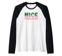 Es Bueno si se Trata de Huevos Rellenos, Divertida Cena de Navidad Camiseta Manga Raglan