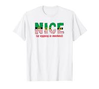 Es Bueno si se Trata de ponche de Huevo, Divertido Elfo de Papá Noel navideño Camiseta