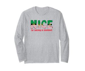 Es Bueno si se Trata de Surfear, Divertido Papá Noel navideño para surfistas Manga Larga