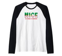 Es Bueno si se Trata de Tenis, Divertidos Deportes, Papá Noel navideño Camiseta Manga Raglan
