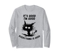 Es Bueno, Soy Bueno, Todo es Humor, Gracioso, Gato Estresado Manga Larga