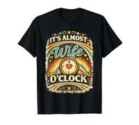 Es Casi Esposa en Punto Retro Matrimonio Pareja Familia Humor Camiseta gráfica económica, Hombre, Negro, L
