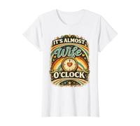Es Casi Esposa en Punto Retro Matrimonio Pareja Familia Humor Camiseta gráfica económica, Mujer, Blanco, XS