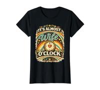 Es Casi Esposa en Punto Retro Matrimonio Pareja Familia Humor Camiseta gráfica económica, Mujer, Negro, XL