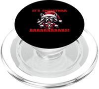 ES CHRISTMAAAAAS! Divertido Meme De Mapache De Santa Claus De Navidad PopSockets PopGrip para MagSafe