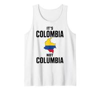 Es Colombia No Columbia Bandera Colombiana Latino Colombiano Camiseta sin Mangas