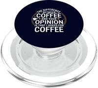 Es Curioso la Diferencia Entre el café y tu opinión PopSockets PopGrip para MagSafe