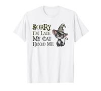 Es Curioso, LO Siento, LLEGO Tarde, MI Gata, Bruja, Bruja, MAMÁ, AQUELARRE Camiseta