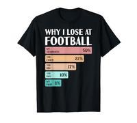 Es Curioso por qué pierdo en el fútbol Camiseta gráfica económica