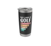 Es curioso por qué pierdo en el golf Vaso térmico de acero inoxidable de doble pared