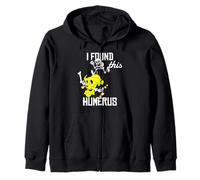 Es Curioso Que encontré Este Chiste de papá con húmero, Perro y Huesos esqueléticos Sudadera con Capucha