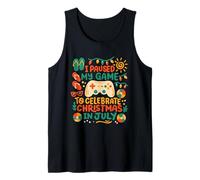 Es curioso que haya pausado mi juego para celebrar la Navidad en julio, chicos Camiseta sin Mangas