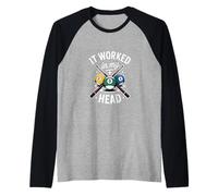 Es Curioso Que se me Haya Pasado por la Cabeza Decir Billar Cue Camiseta Manga Raglan