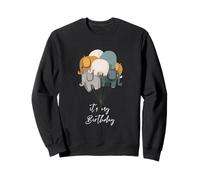 Es Curioso Que Sea mi cumpleaños con Elefantes y Globos. Sudadera