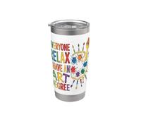 Es curioso que todos se relajen, tengo una licenciatura en arte y me gradué Vaso térmico de acero inoxidable de doble pared