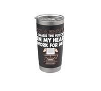 Es curioso, soy escritor, hago que las voces de mi cabeza trabajen para mí Vaso térmico de acero inoxidable de doble pared
