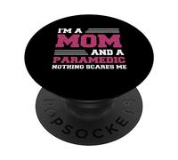 Es Curioso, Soy Madre y paramédica, Nada me Asusta: Ropa PopSockets PopGrip Adhesivo