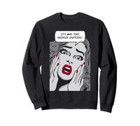 Es Demasiado Gente Fuera humorístico Vintage Pop Art Girl Sudadera