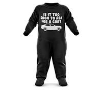 ¿Es demasiado pronto para pedir un coche? Baby Grow - Mono divertido para bebé - Coche de Navidad, cumpleaños, bebé recién nacido, una pieza - Primera Navidad Negro Negro ( 0-3 Meses