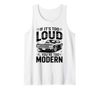 Es Demasiado Ruidoso Arte de Coche Muscular en Blanco y Negro Camiseta sin Mangas