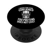 Es Divertido Decir Que guardo el Mal Contenido: Calavera Oscura PopSockets PopGrip Adhesivo