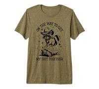 Es Divertido en mi Camino a Arreglar mis Cosas: Tortuga y Mapache Camiseta Premium