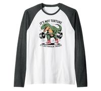 Es Divertido, Solo Fisioterapia, no tortura, PT PTA Dino Recovery Camiseta Manga Raglan