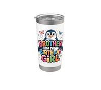 Es el cumpleaños de mi hermano Bro Family Bday Vaso térmico de acero inoxidable de doble pared