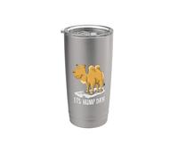 ¡Es el día de la joroba! Divertido Camello Humpday Miércoles Meme Cita Broma Vaso térmico de acero inoxidable de doble pared