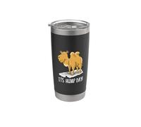 ¡Es el día de la joroba! Divertido Camello Humpday Miércoles Meme Cita Broma Vaso térmico de acero inoxidable de doble pared
