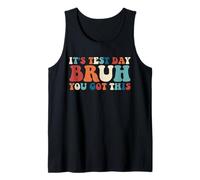 Es el día de la prueba Bruh You Got This Retro Teacher Test Day Camiseta sin Mangas