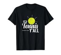 Es el diseño de Tenis Y'all Camiseta gráfica económica, Hombre, Negro, XL