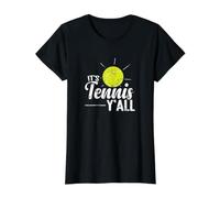 Es el diseño de Tenis Y'all Camiseta gráfica económica, Mujer, Negro, M